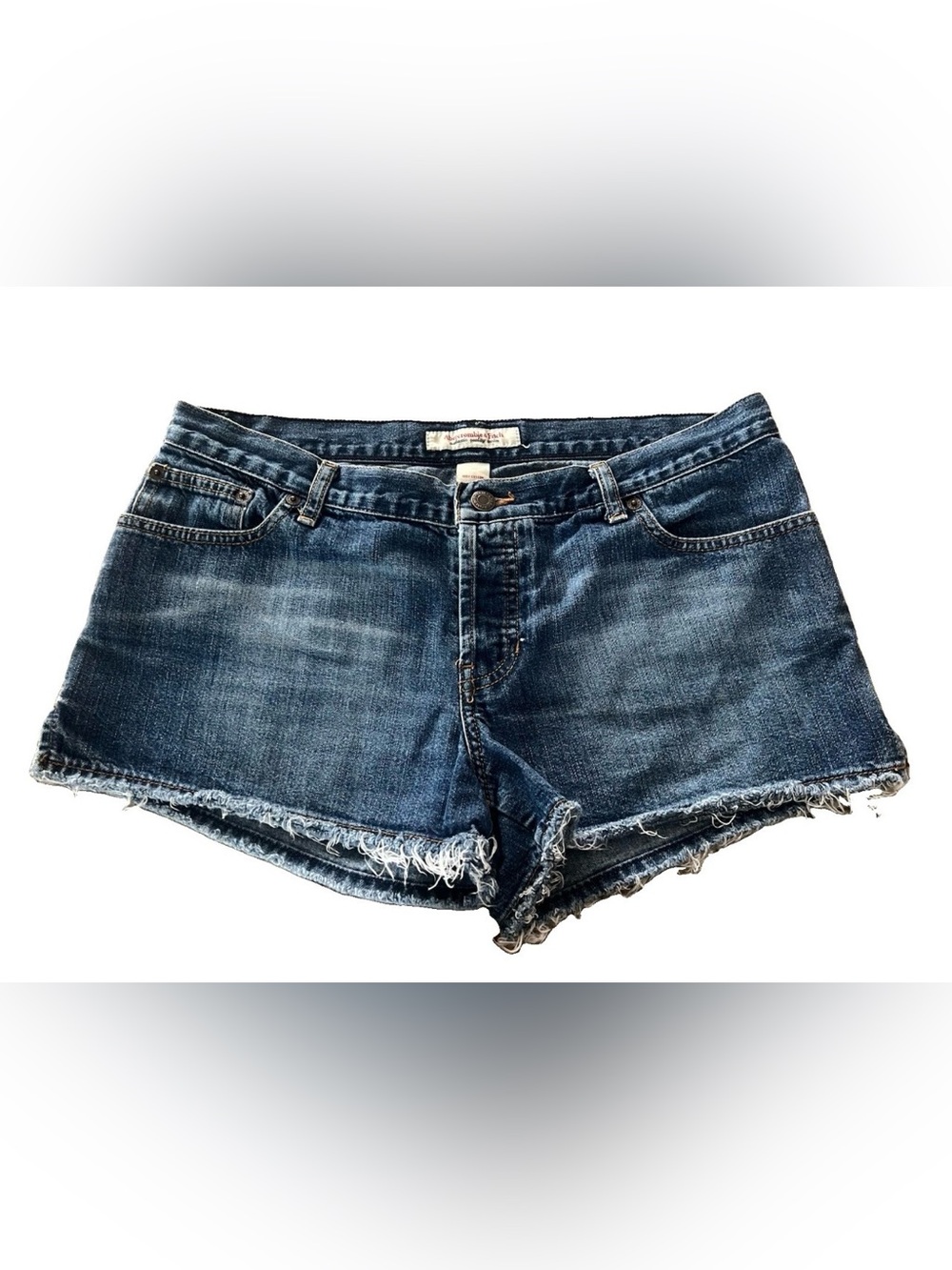 Vintage Y2K Abercrombie & Fitch Women's Low Rise Blue Jean Denim Shorts Size 10